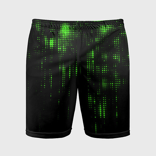 Мужские спортивные шорты Геометрический эффект матрицы / 3D-принт – фото 1