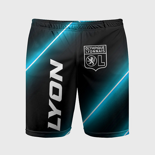 Мужские спортивные шорты Lyon неоновые лампы / 3D-принт – фото 1