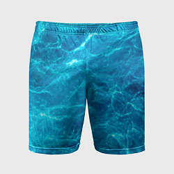 Шорты спортивные мужские Водная текстура, цвет: 3D-принт