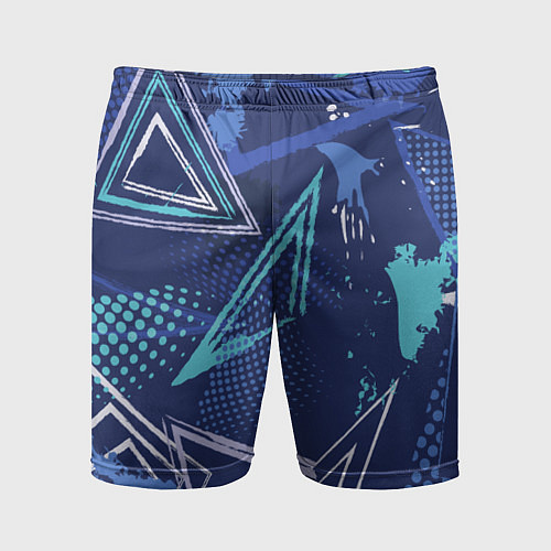 Мужские спортивные шорты Яркий абстрактный узор для спорта / 3D-принт – фото 1