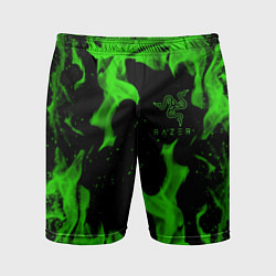 Мужские спортивные шорты Razer зелёный огонь