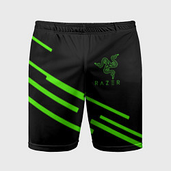 Мужские спортивные шорты Razer line green