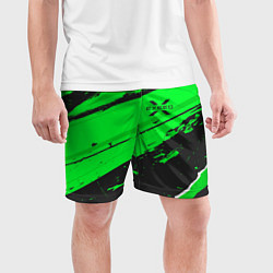 Шорты спортивные мужские Exeed sport green, цвет: 3D-принт — фото 2