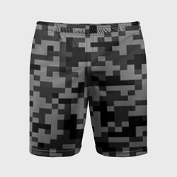 Мужские спортивные шорты Камуфляжные пиксели блэк