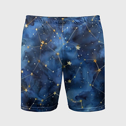 Мужские спортивные шорты Узор созвездий живопись