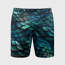 Шорты спортивные мужские Перламутровая змеиная кожа, цвет: 3D-принт