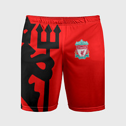 Шорты спортивные мужские Liverpool fc sport steel, цвет: 3D-принт