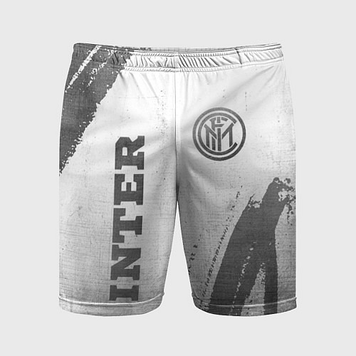 Мужские спортивные шорты Inter - white gradient вертикально / 3D-принт – фото 1