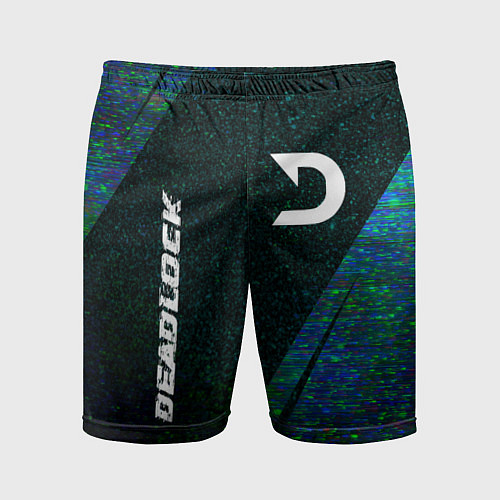 Мужские спортивные шорты Deadlock glitch blue / 3D-принт – фото 1