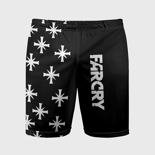 Мужские спортивные шорты Farcry текстура знаки / 3D-принт – фото 1
