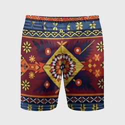 Мужские спортивные шорты Стиль советского ковра узоры и орнамент