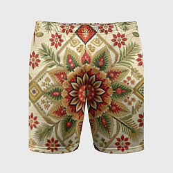 Мужские спортивные шорты Стиль советского ковра узоры и орнамент
