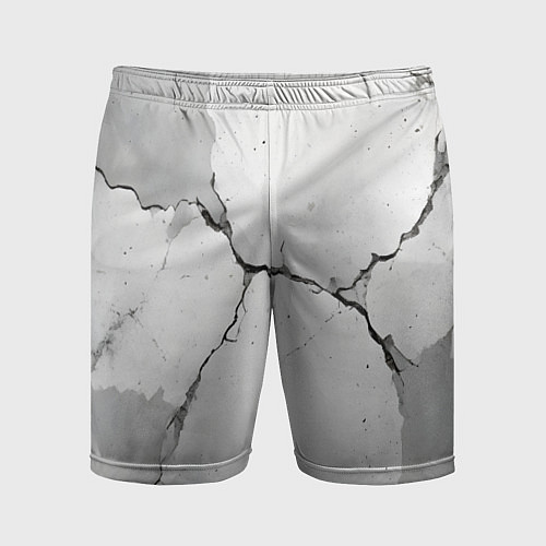 Мужские спортивные шорты Растрескавшийся бетон / 3D-принт – фото 1