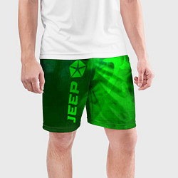 Шорты спортивные мужские Jeep - green gradient по-вертикали, цвет: 3D-принт — фото 2