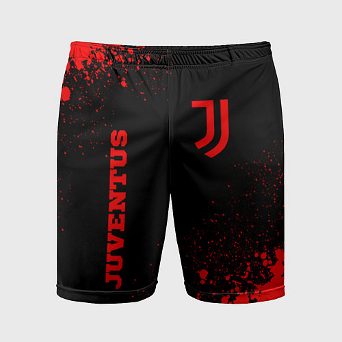 Мужские спортивные шорты Juventus - red gradient вертикально / 3D-принт – фото 1