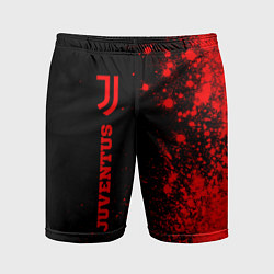 Шорты спортивные мужские Juventus - red gradient по-вертикали, цвет: 3D-принт