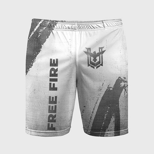Мужские спортивные шорты Free Fire - white gradient вертикально / 3D-принт – фото 1