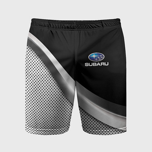 Мужские спортивные шорты Subaru metal steel / 3D-принт – фото 1