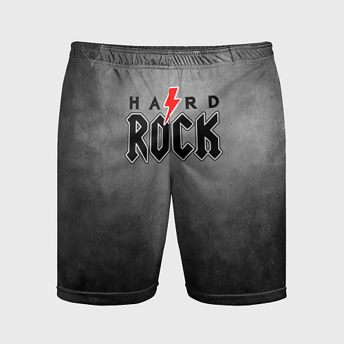 Мужские спортивные шорты Hard rock on dark grey / 3D-принт – фото 1