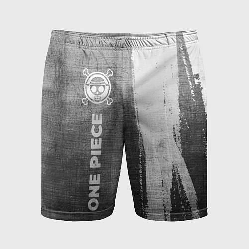 Мужские спортивные шорты One Piece - grey gradient по-вертикали / 3D-принт – фото 1