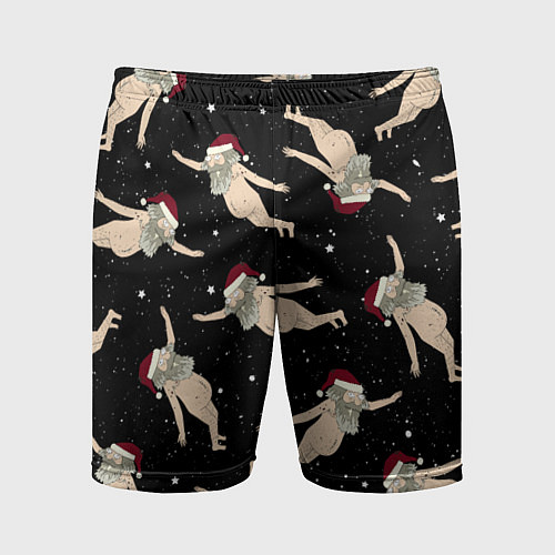 Мужские спортивные шорты Рик и Морти новогодний паттерн / 3D-принт – фото 1