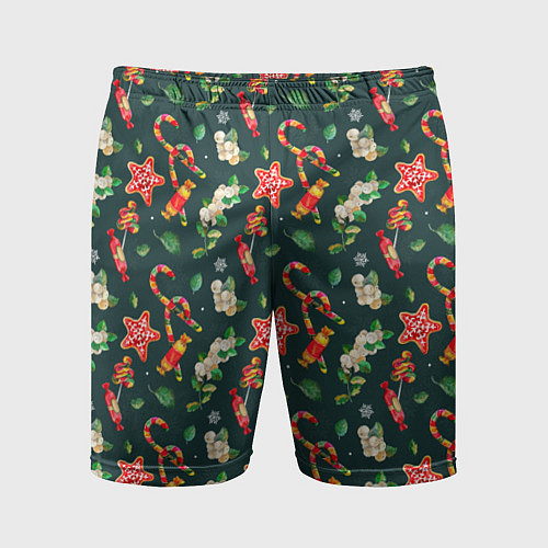 Мужские спортивные шорты Сладости и лакомства / 3D-принт – фото 1