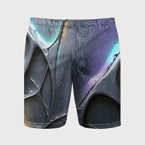 Мужские спортивные шорты Полированный серебряный металл / 3D-принт – фото 1