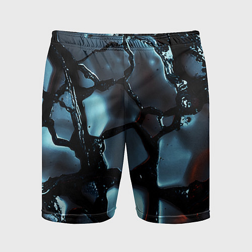 Мужские спортивные шорты The liquid substance is grey / 3D-принт – фото 1