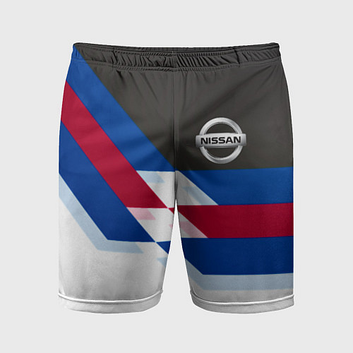 Мужские спортивные шорты Nissan geometry steel / 3D-принт – фото 1