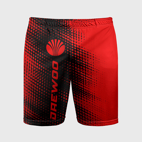 Мужские спортивные шорты Daewoo - red gradient по-вертикали / 3D-принт – фото 1