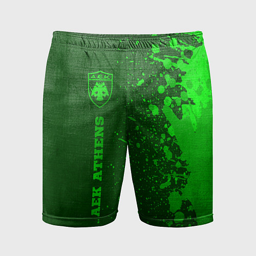 Мужские спортивные шорты AEK Athens - green gradient по-вертикали / 3D-принт – фото 1