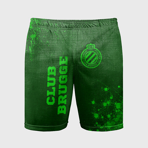 Мужские спортивные шорты Club Brugge - green gradient вертикально / 3D-принт – фото 1