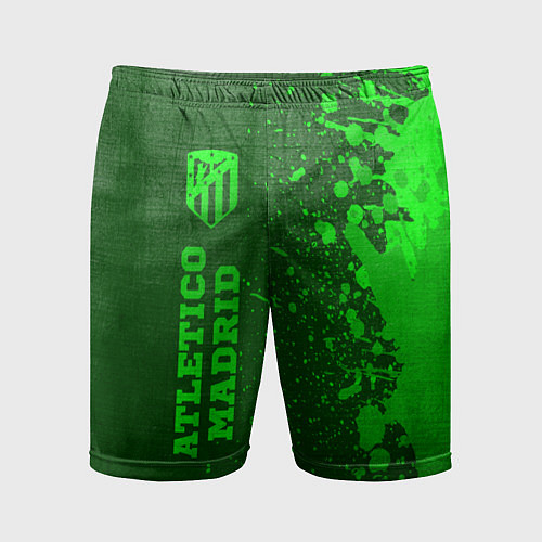 Мужские спортивные шорты Atletico Madrid - green gradient по-вертикали / 3D-принт – фото 1