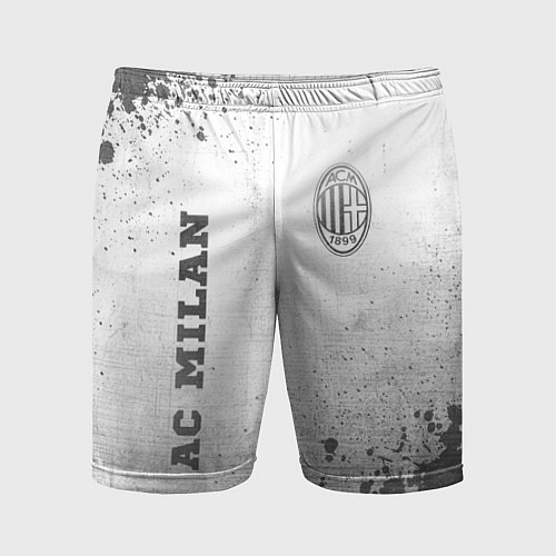 Мужские спортивные шорты AC Milan - white gradient вертикально / 3D-принт – фото 1