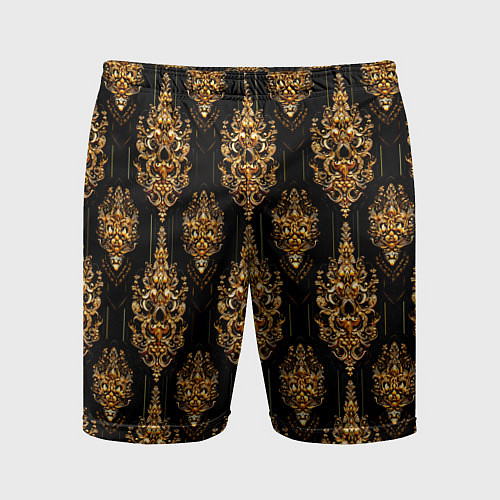 Мужские спортивные шорты Тайский золотой орнамент / 3D-принт – фото 1