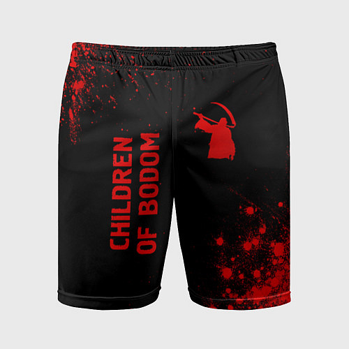 Мужские спортивные шорты Children of Bodom - red gradient вертикально / 3D-принт – фото 1