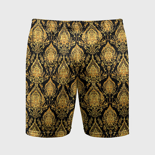 Мужские спортивные шорты Тайский золотой орнамент / 3D-принт – фото 1