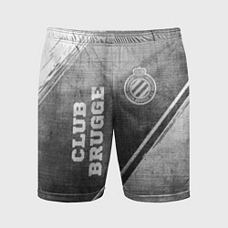 Шорты спортивные мужские Club Brugge - grey gradient вертикально, цвет: 3D-принт