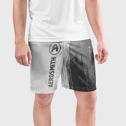 Шорты спортивные мужские Aerosmith - white gradient по-вертикали, цвет: 3D-принт — фото 2