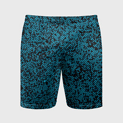 Мужские спортивные шорты Чёрно-голубой текстура точки