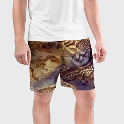 Шорты спортивные мужские Окаменелые динозавры, подарок для палеонтолога, цвет: 3D-принт — фото 2