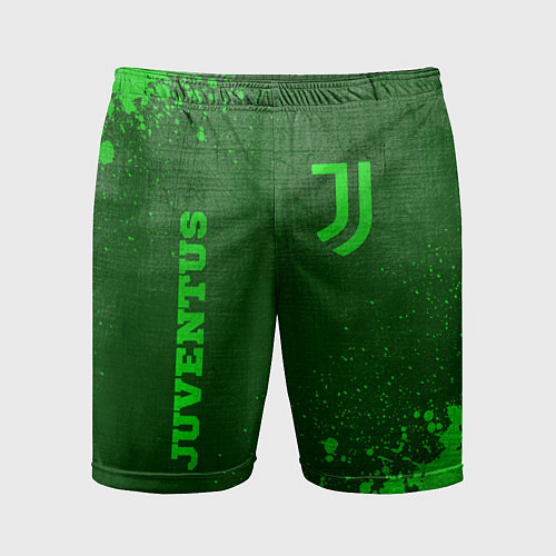 Мужские спортивные шорты Juventus - green gradient вертикально / 3D-принт – фото 1