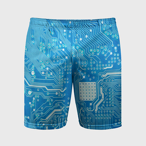 Мужские спортивные шорты Системная плата / 3D-принт – фото 1