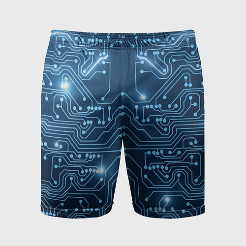 Мужские спортивные шорты Системная плата / 3D-принт – фото 1
