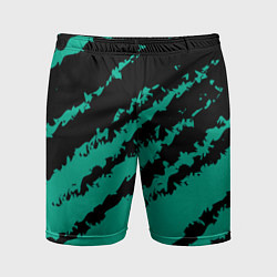 Мужские спортивные шорты The color is black and turquoise
