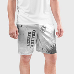 Шорты спортивные мужские Leeds United - white gradient вертикально, цвет: 3D-принт — фото 2