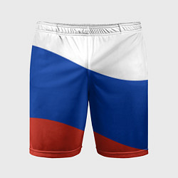 Мужские спортивные шорты Флаг России волной