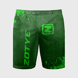 Шорты спортивные мужские Zotye - green gradient вертикально, цвет: 3D-принт