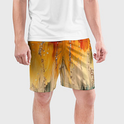 Шорты спортивные мужские Красочная текстура с блестяшками, цвет: 3D-принт — фото 2