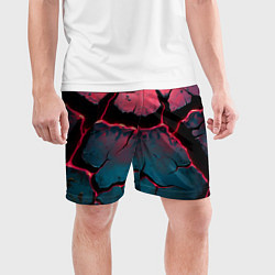 Шорты спортивные мужские Объемные разломы текстура, цвет: 3D-принт — фото 2